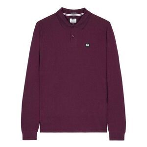 Weekend Offender Mens Dice Button Long-Sleeved Polo Shirt / Berry